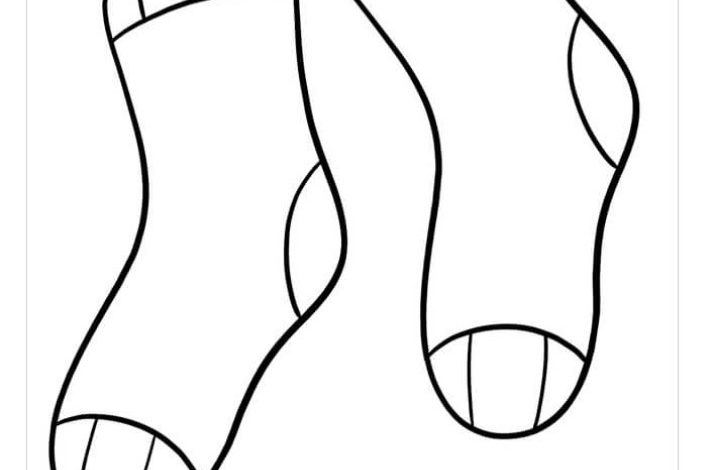 Çocuklar İçin Sevimli Çorap Boyama Sayfası