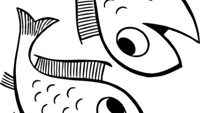 İkiz Balıklar Boyama Sayfası - Eğlenceli ve Öğretici Balık Boyama