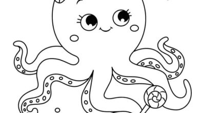 Sevimli Ahtapot Boyama Sayfası Eğlenceli ve Öğretici Deniz Canlıları