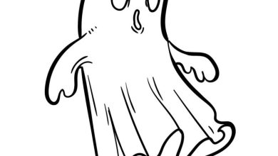 Sevimli Hayalet Boyama Sayfası - Eğlenceli ve Korkusuz Hayalet Teması