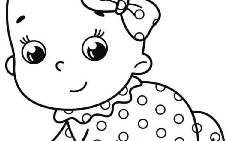 Puantiye Desenli Bebek Boyama Sayfası - Eğlenceli ve Öğretici Çocuk Aktivitesi