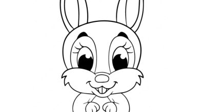 Sevimli Tavşan Boyama Sayfası - Çocuklar İçin Eğlenceli Ve Eğitici