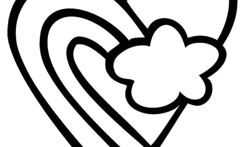 Kalp ve Yonca Şeklinde Boyama Sayfası Çocuklar İçin Eğlenceli ve Yaratıcı Aktivite