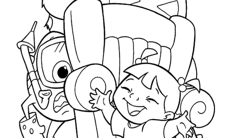 Popüler Animasyon Karakterleri ile Eğlenceli Boyama Sayfası