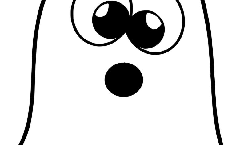 Sevimli Hayalet Boyama Sayfası - Çocuklar İçin Eğlenceli Boyama Aktivitesi