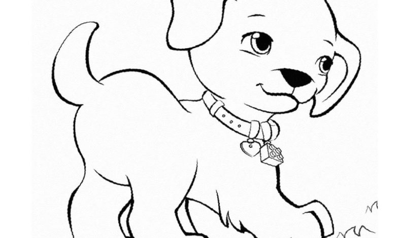 Sevimli Köpek Yavrusu Boyama Sayfası - Çocuklar için Eğlenceli Aktivite
