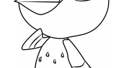 Sevimli Kuş Karakter Boyama Sayfası - Çocuklar İçin Eğlenceli Boyama Etkinliği