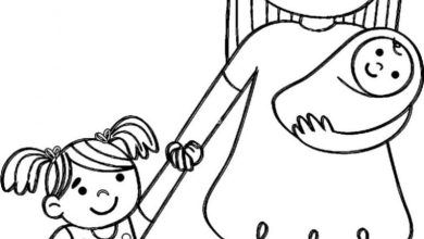 Özellikle Aile Temalı Çizim Anne, Bebek ve Küçük Kız Boyama Sayfası