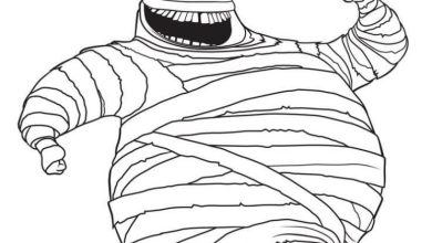 Şişman Mumya Boyama Sayfası