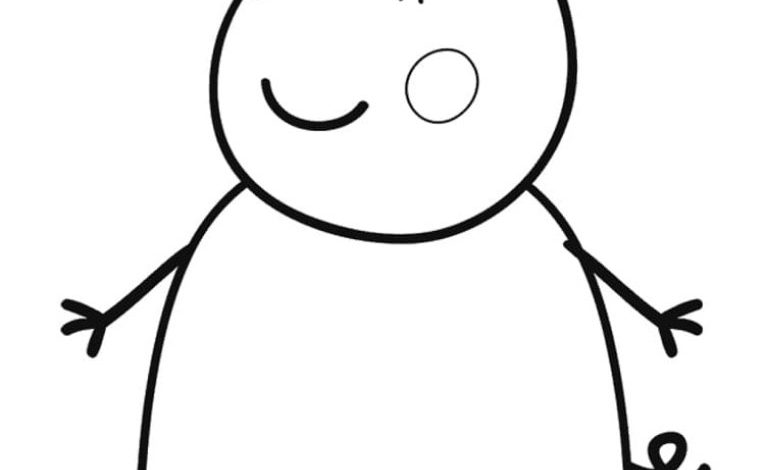 Ünlü Çizgi Film Karakteri Peppa Pig Boyama Sayfası - Sevimli Çocuk Aktivitesi