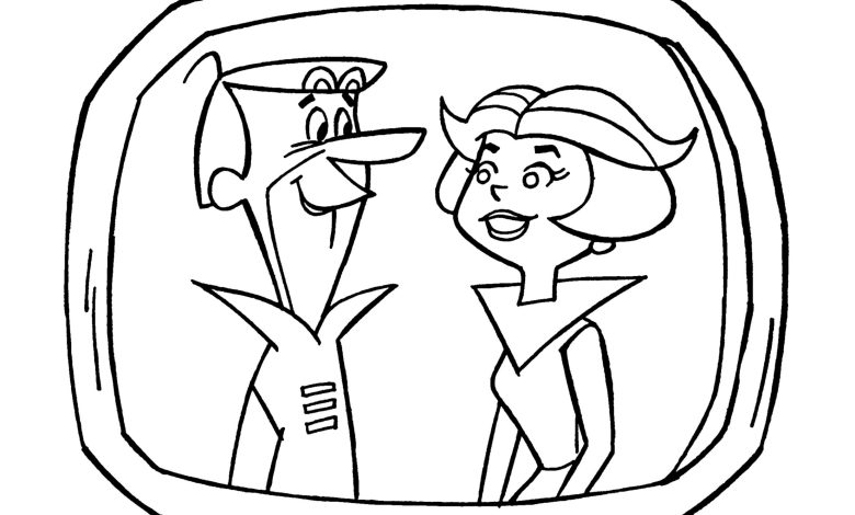 Jetgiller Boyama Sayfası Uzay Çağı Çizgi Karakterleri