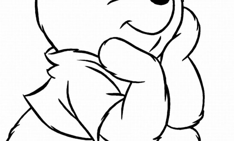 Pooh Ayıcık ile Düşen Yaprak Eğlenceli Boyama Sayfası