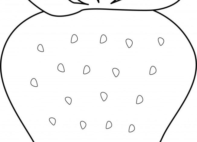 Boyama Sayfası Çilek Desenli Çizim