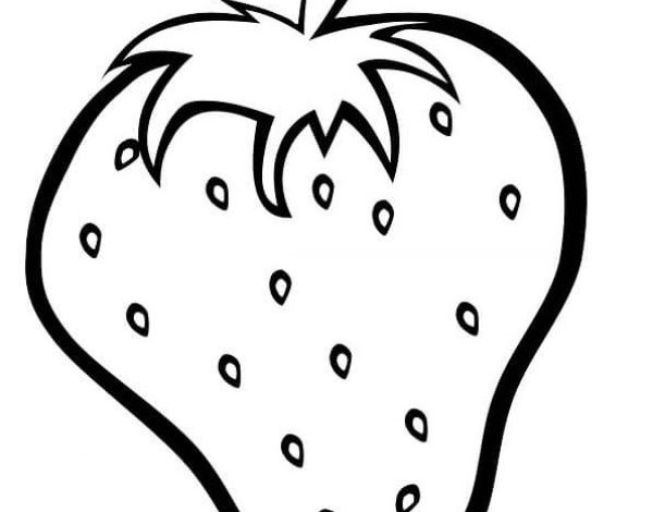 Çilek Şekilli Boyama Sayfası – Çocuklara Uygun Eğlenceli Çizimler