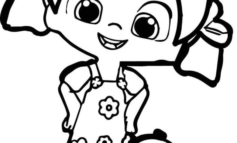 Kız ve Kaplumbağa ile Eğlenceli Boyama Sayfası