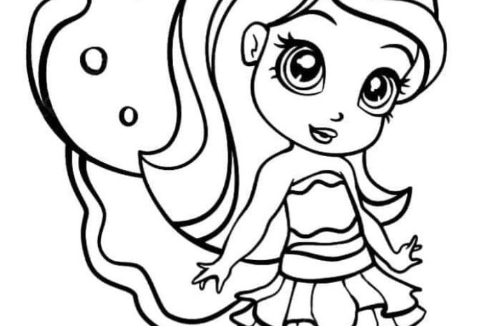 Küçük Peri Kızının Boyama Sayfası - Kısa Etekli ve Büyük Kanatlı