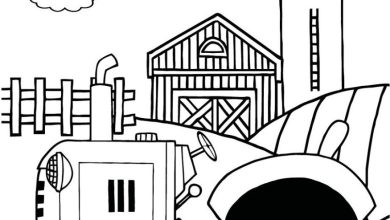 Çiftlik Traktörü Boyama Sayfası - Eğlenceli Çiftlik Temalı Çizim