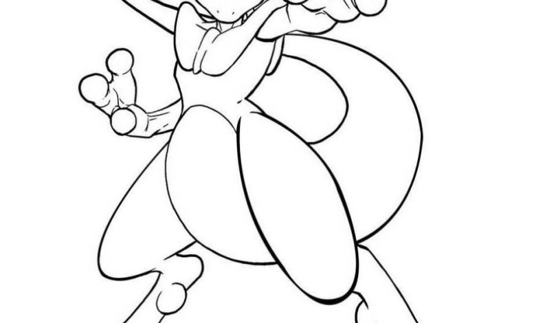 Pokémon Mewtwo Boyama Sayfası Güçlü ve Çok Yönlü Psişik Pokémon