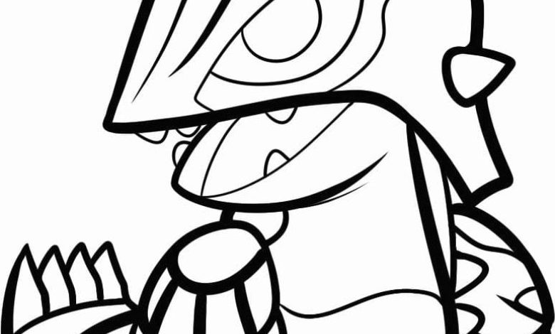 Zırhlı Dinozor Boyama Sayfası Çizimi