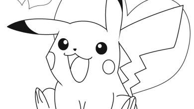 Pikachu Boyama Sayfası - Pokemon Karakterlerinin Boyanabilir Görseli