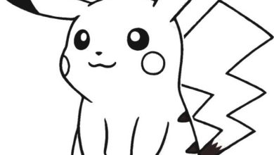 Pikachu Boyama Sayfası Elektrik Fare Pokemon