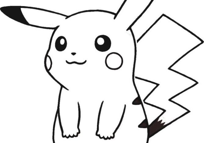 Pikachu Boyama Sayfası Elektrik Fare Pokemon