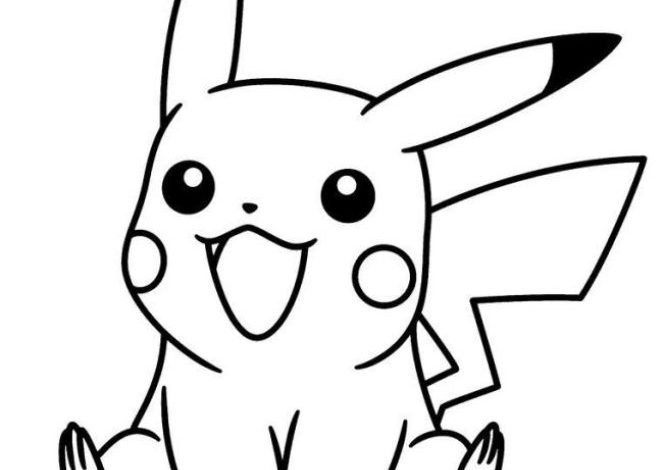 Pikachu Boyama Sayfası Çocuklar İçin Eğlenceli Pokemon Karakterleri