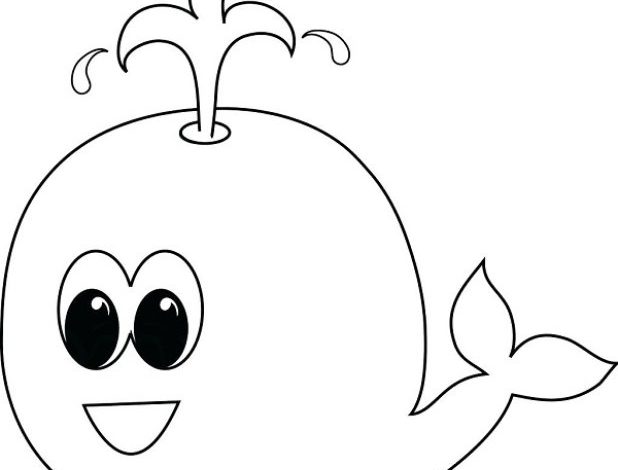 Sevimli Balina Boyama Sayfası - Çocuklar İçin Eğlenceli ve Kolay Boyama Aktivitesi