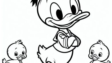 Sevimli Ördek Ailesi Boyama Sayfası - Çocuklar İçin Eğlenceli Karakterler