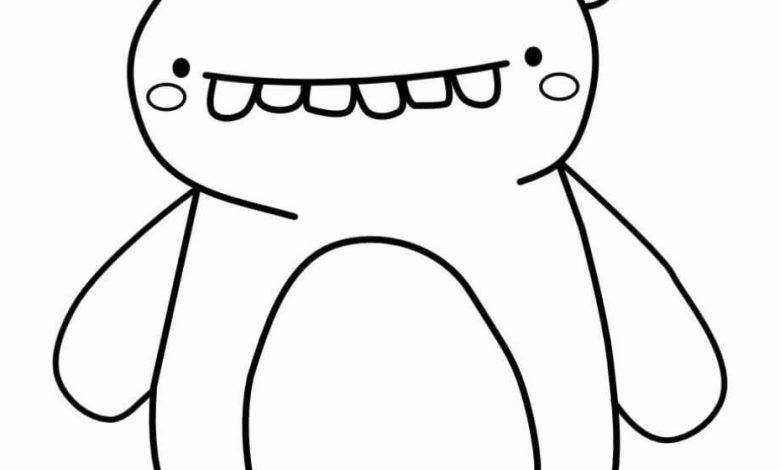 Sevimli Canavar Boyama Sayfası Çocuklar İçin Eğlenceli ve Yaratıcı Aktivite