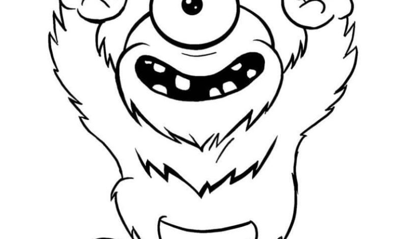 Sevimli Tek Gözlü Canavar Boyama Sayfası Eğlenceli ve Renkli Bir Deneyim