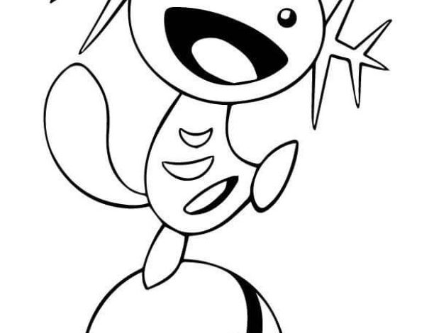 Sevimli Anime Karakteri ve Pokeball Boyama Sayfası