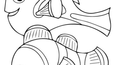 Sevimli İki Balığın Boyama Sayfası