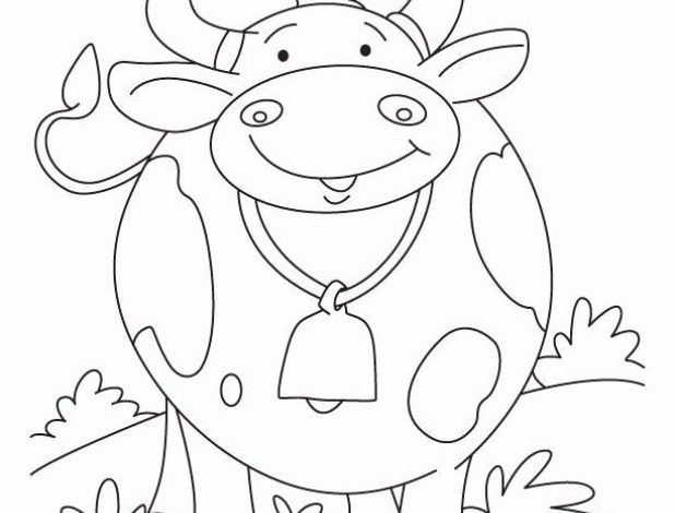 Sevimli İnek Boyama Sayfası - Çocuklar İçin Eğlenceli ve Eğitimli