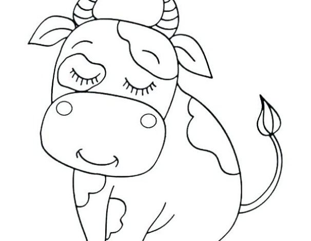 Sevimli İnek Boyama Sayfası - Çocuklar İçin Eğlenceli ve Öğretici