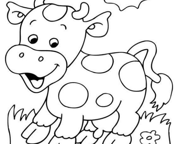 Şirin İnek Boyama Sayfası ile Eğlenceli Renkler