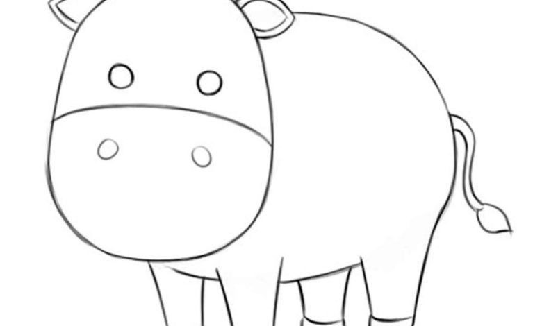 Sevimli Hipopotam Boyama Sayfası - Çocuklar İçin Eğlenceli Çizim