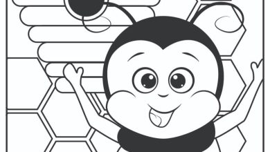 Arı ve Petek Temalı Boyama Sayfası - Çocuklar İçin Eğlenceli ve Eğitici Boyama Aktivitesi