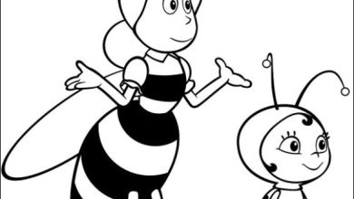 Arı Karakterleri Boyama Sayfası - Çizgi Film Karakterleriyle Eğlenin!
