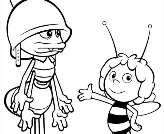 Sevimli Arılarla Eğlenceli Boyama Sayfası