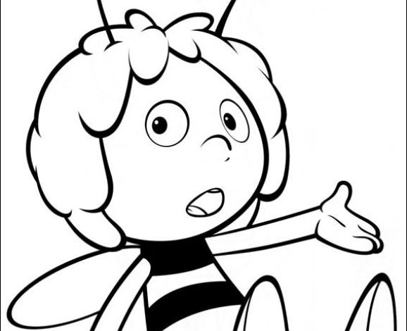 Arı Karakter Boyama Sayfası - Çocuklar İçin Eğlenceli Aktivite
