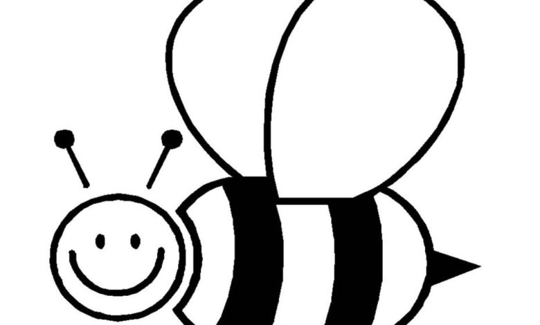 Gülen Yüzlü Arı Boyama Sayfası