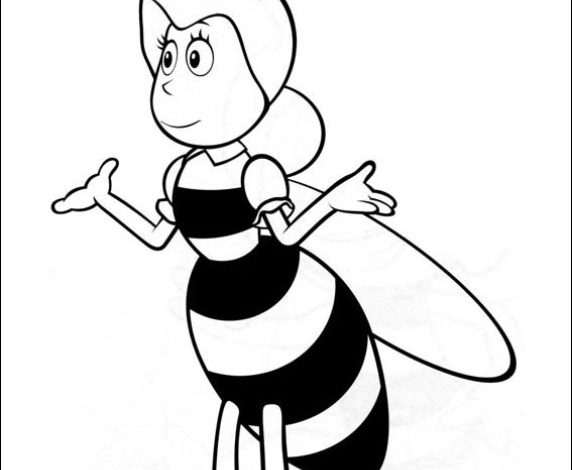 Şirin Arı Çizim Boyama Sayfası