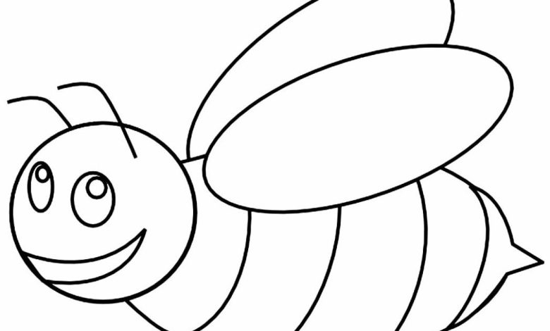 Eğlenceli Arı Boyama Sayfası