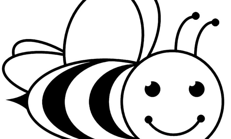 Çocuklara Yönelik Sevimli Arı Boyama Sayfası