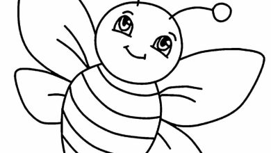 Çocuklar İçin Sevimli Arı Boyama Sayfası - Çizgi Film Karakteri Uyumlu