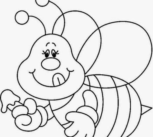 Çizgi Karakter - Bal Arısı Boyama Sayfası