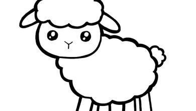 Sevimli Kuzu Boyama Sayfası (Çocuklar İçin)