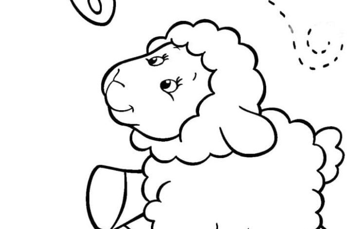 Kuzu ve Kelebek Boyama Sayfası - Çocuklar İçin Eğlenceli ve Eğitici Çizim