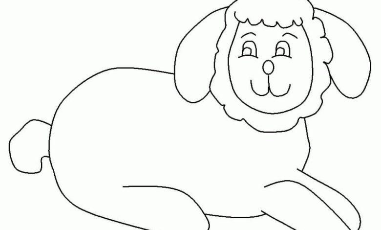 Sevimli Kuzu Boyama Sayfası - Çocuklar İçin Eğlenceli Hayvan Boyama Aktiviteleri
